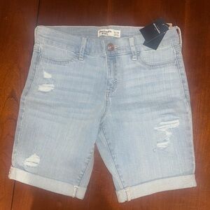 Abercrombie Kids Light Blue Distressed Shorts